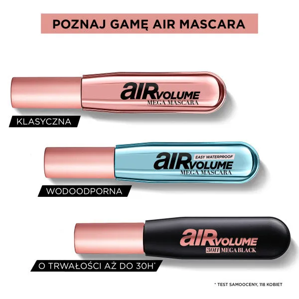 Air Volume Easy Waterproof Mega Mascara wodoodporny tusz do rzęs Black 7.9ml