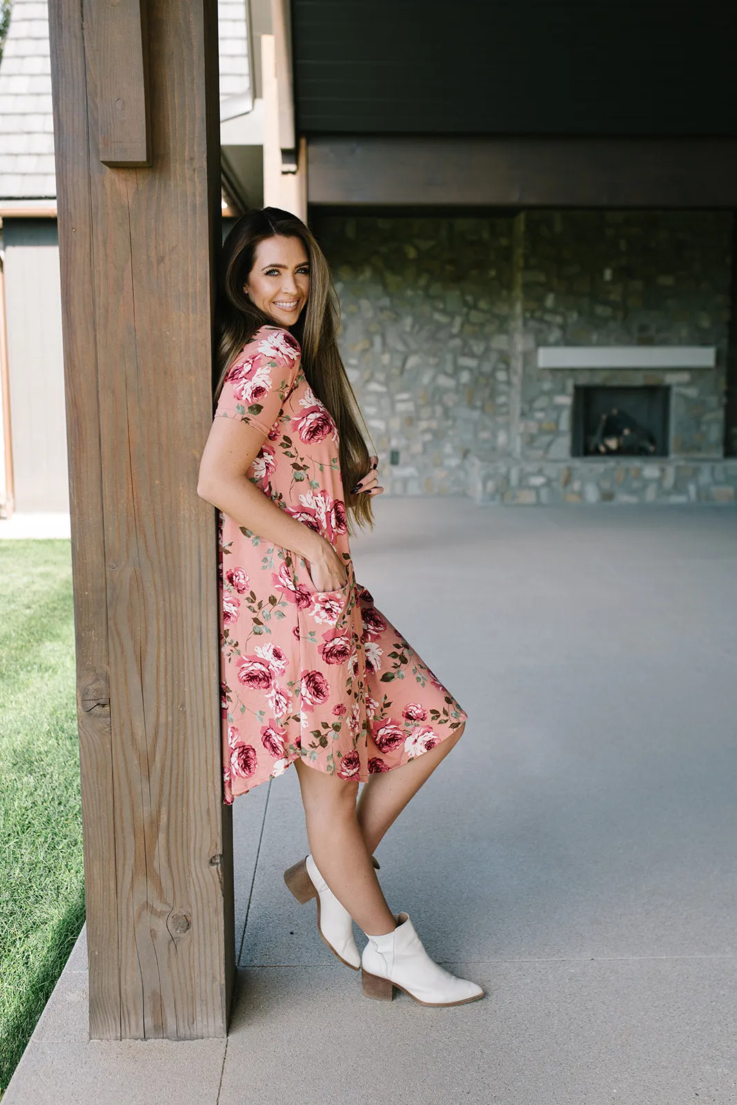 April Dress Blush Rose