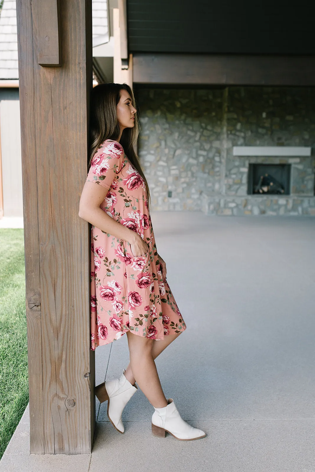 April Dress Blush Rose
