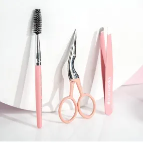 Brushworks Pink Defining Brow Set
