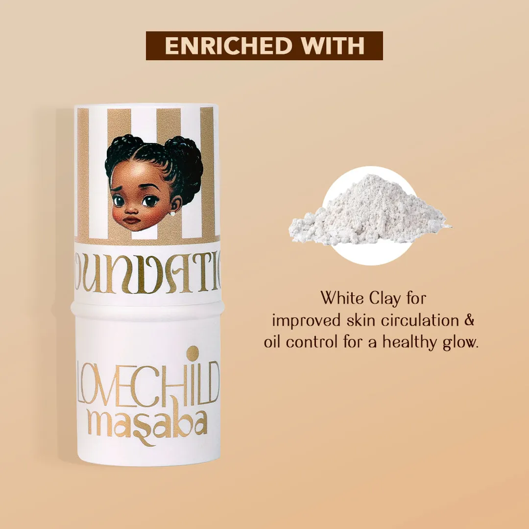 Bumpy Ride - Mini Masaba Foundation Makeup Stick (Light) Easy To Blend, Mattifying Coverage