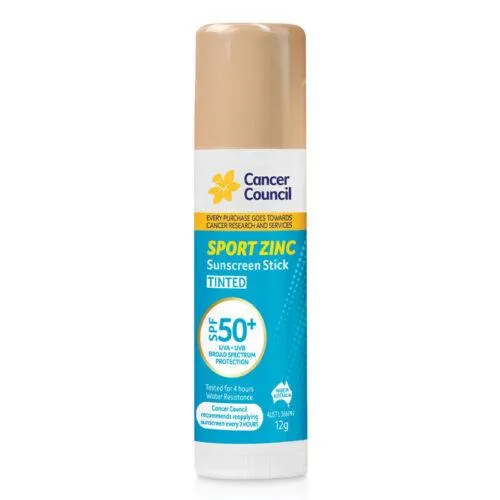 Cancer Council Sport Zinc Stick Tinted SPF50  12G