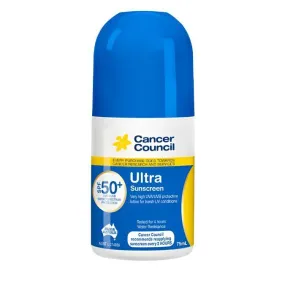 Cancer Council Ultra Sunscreen Roll On SPF50  75mL