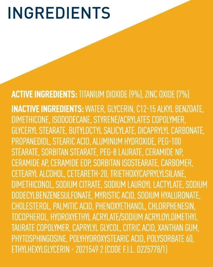 CeraVe Hydrating Mineral Sunscreen SPF 50 Face Lotion