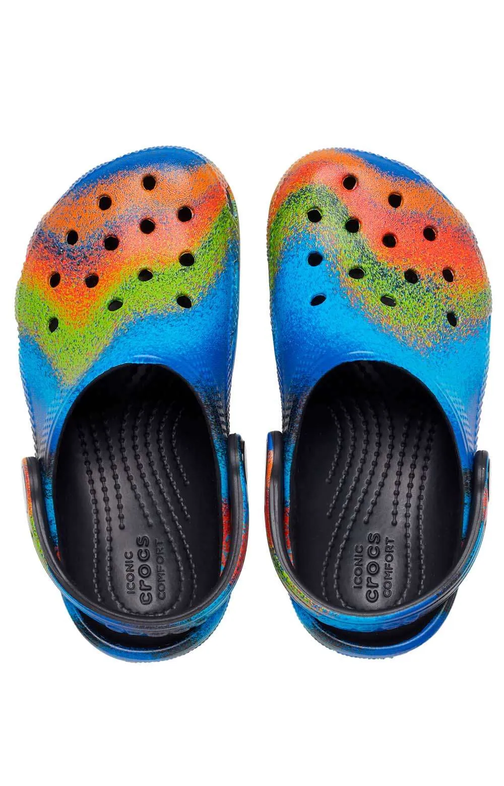 Classic Spray Dye Clogs - Black/Multi