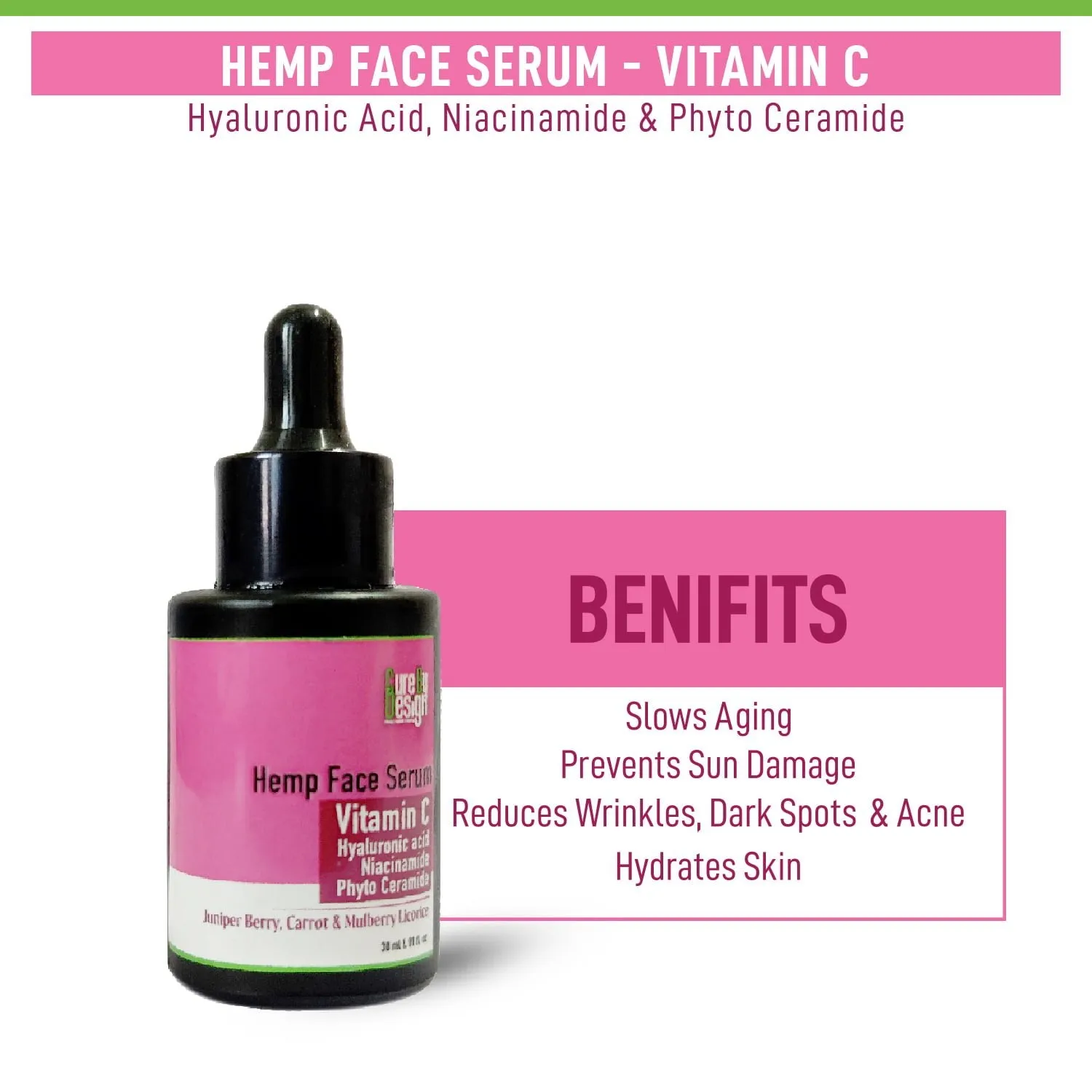 Cure By Design- Hemp Face Serum
