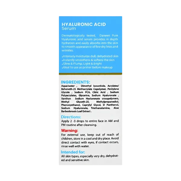 Daneen Beauty Pure Hyaluronic Acid Serum 30ml