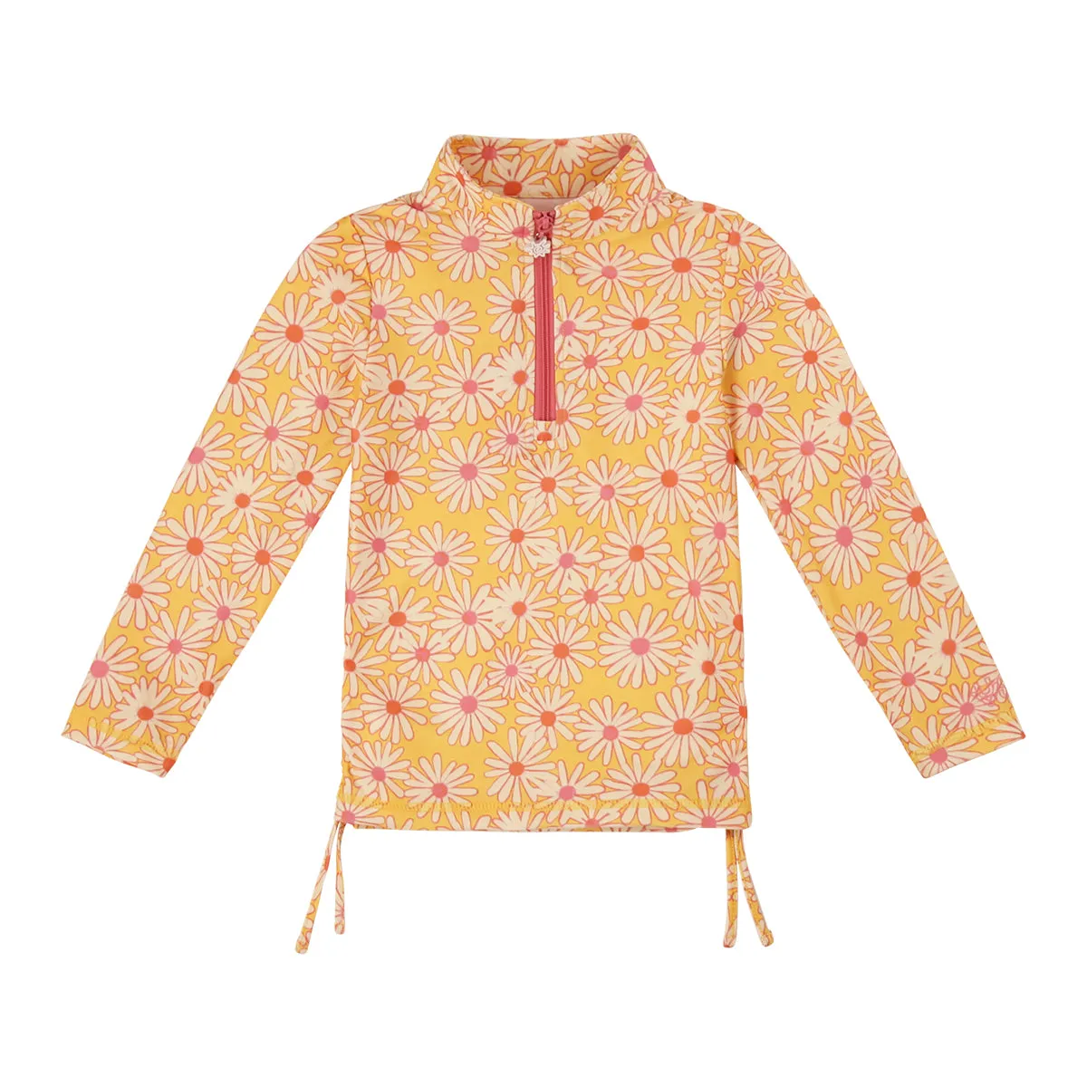Girl's Half Zip Ruched Sun & Swim Shirt