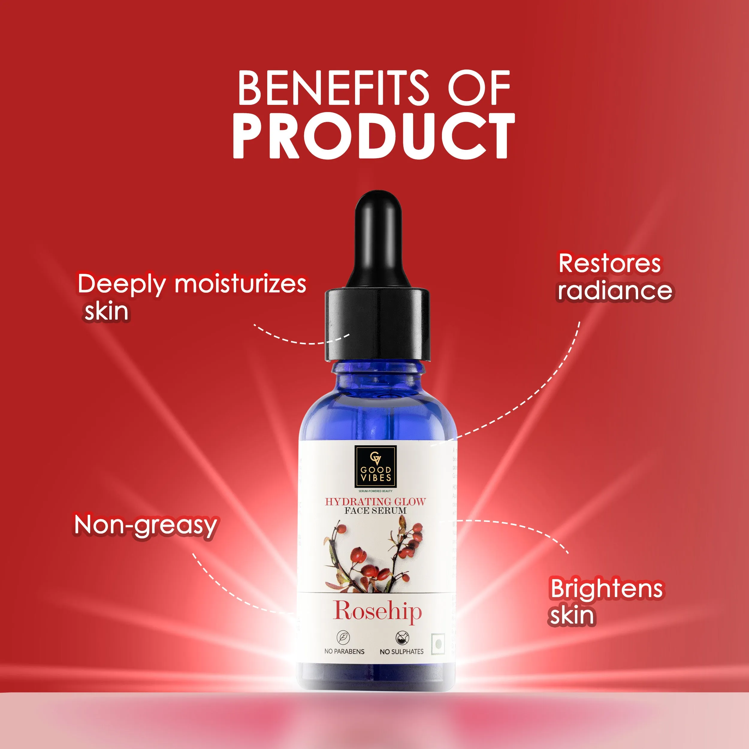 Good Vibes Rosehip Hydrating Glow Face Serum