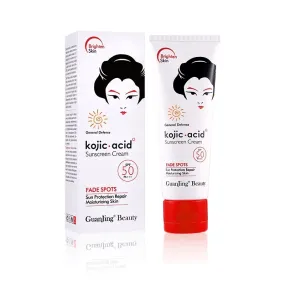 Guanjing Beauty Fade Spots Kojic Acid Sunscreen Cream SPF50     - 80g