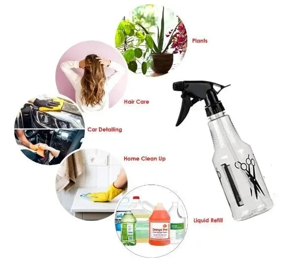 Hairdressing Spray Bottle Salon Barber Hair Tools Water Sprayer 500ml (3 Pack)
