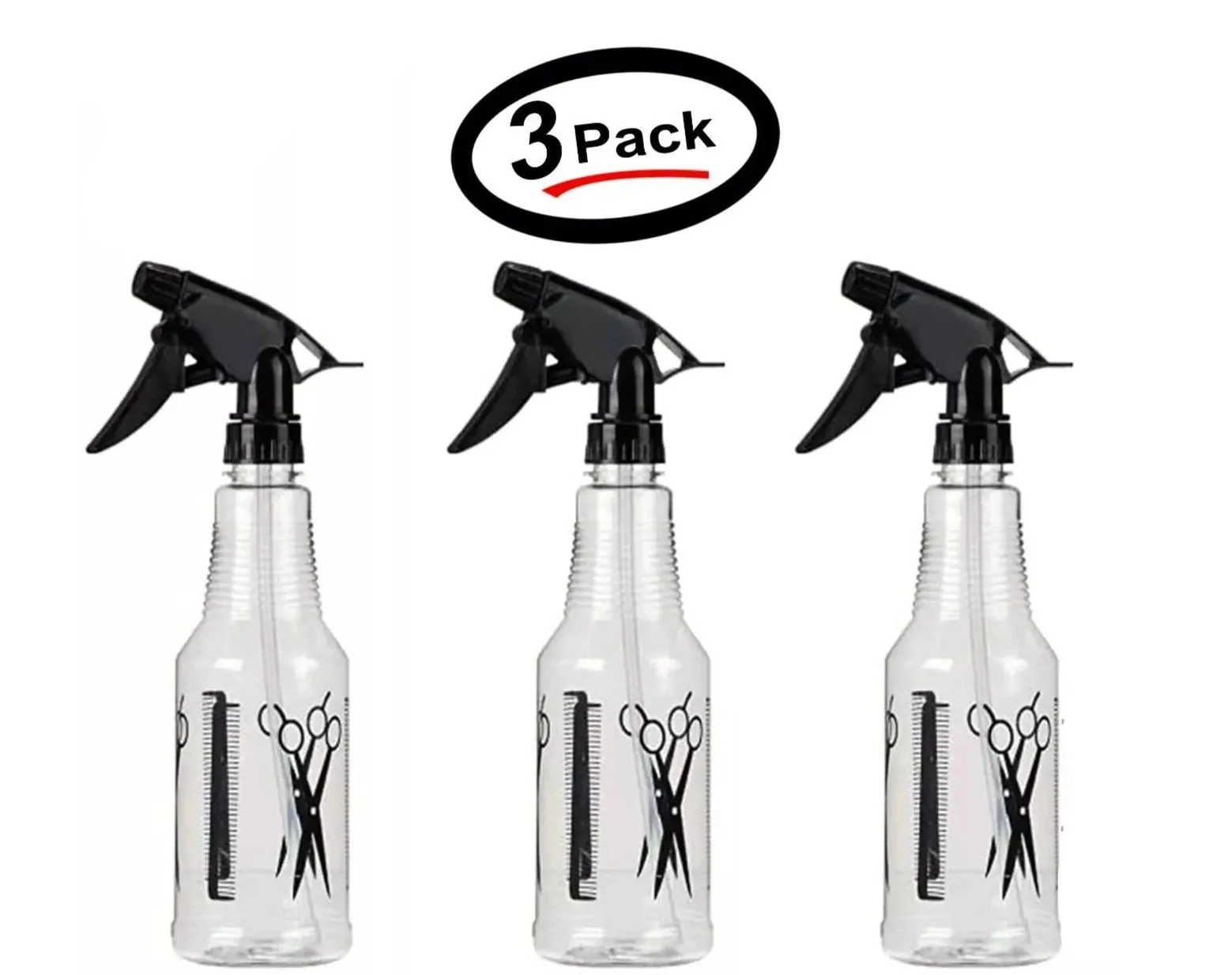 Hairdressing Spray Bottle Salon Barber Hair Tools Water Sprayer 500ml (3 Pack)