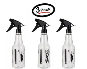 Hairdressing Spray Bottle Salon Barber Hair Tools Water Sprayer 500ml (3 Pack)