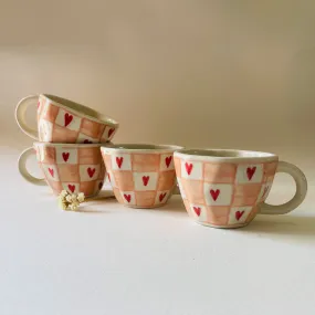 Heart Blush Cup (240 ML) - Set Of Four