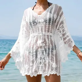 Lace Blouse Seaside Holiday Loose Sunscreen Clothes - Perfect for Sunny Days