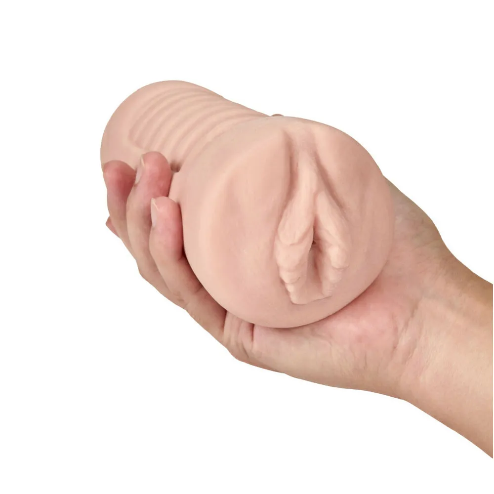 M Elite Soft   Wet Annabella Vagina Stroker with Bullet Vibrator Beige