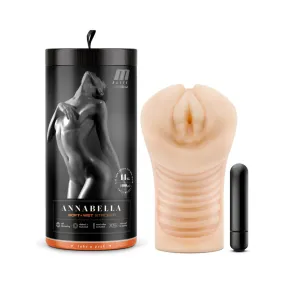 M Elite Soft   Wet Annabella Vagina Stroker with Bullet Vibrator Beige
