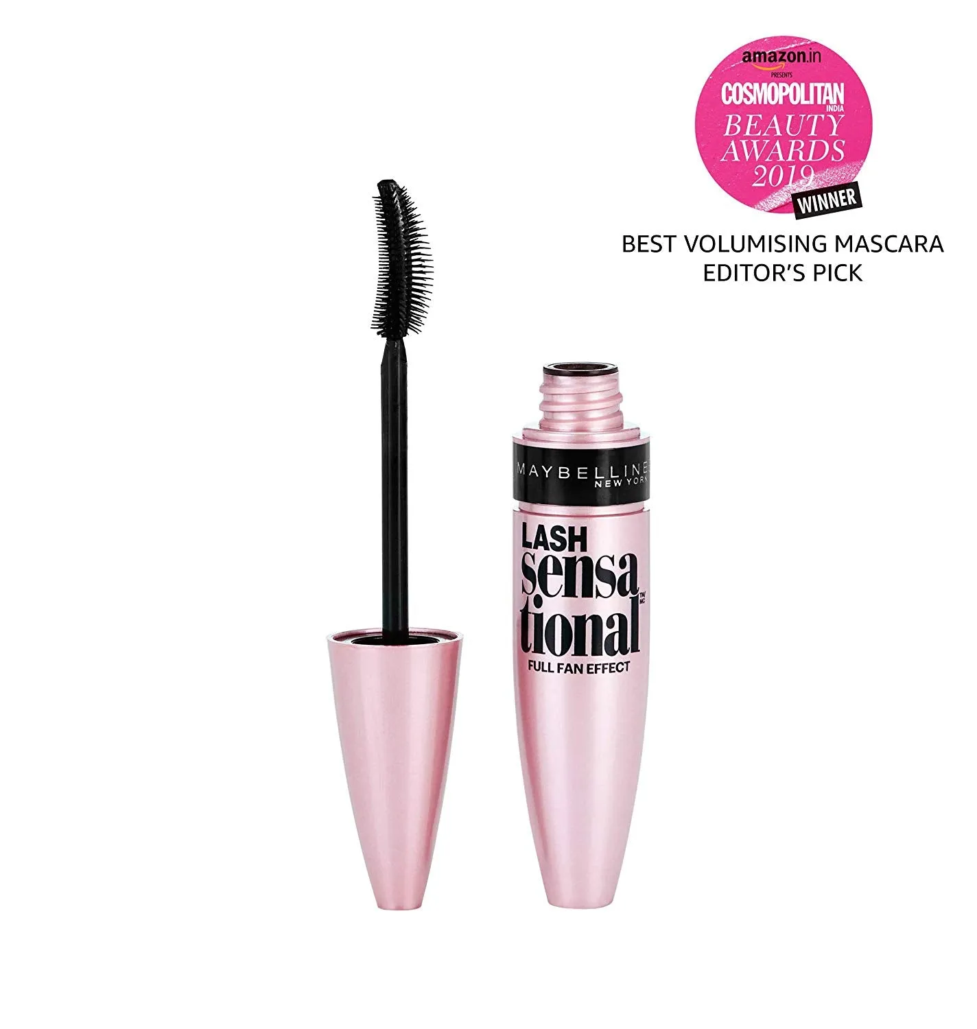 Maybelline New York Lash Sensational Waterproof Mascara, Black, 10g