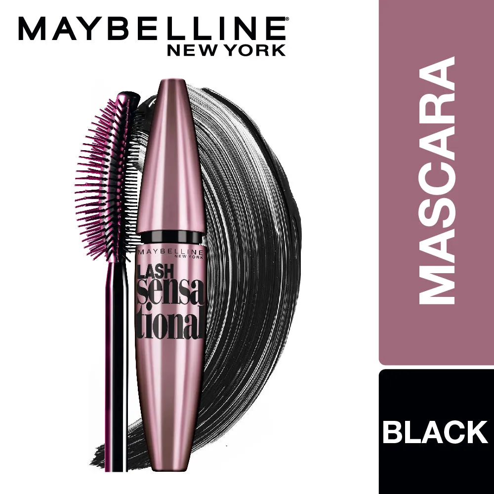 Maybelline New York Lash Sensational Waterproof Mascara, Black, 10g