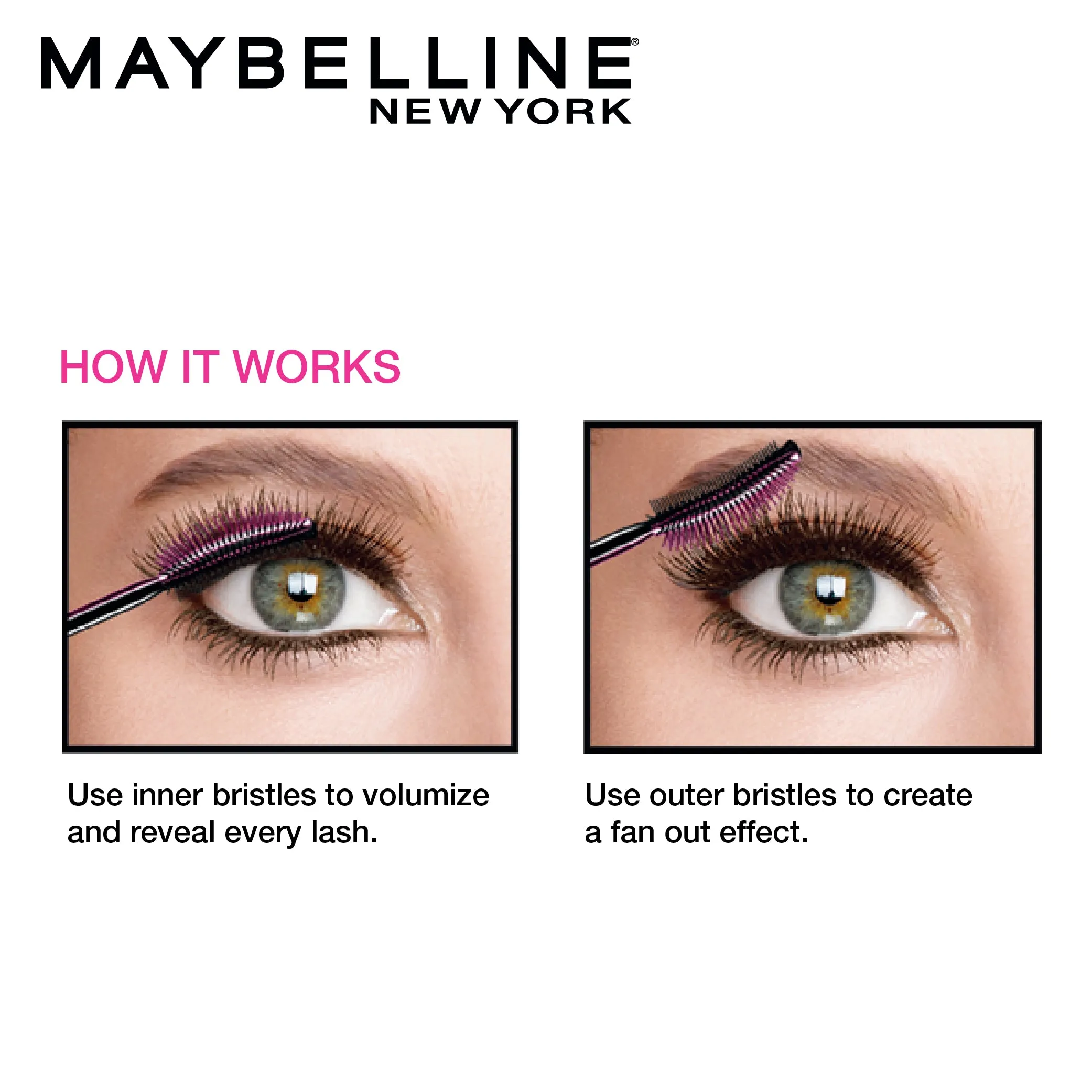 Maybelline New York Lash Sensational Waterproof Mascara, Black, 10g
