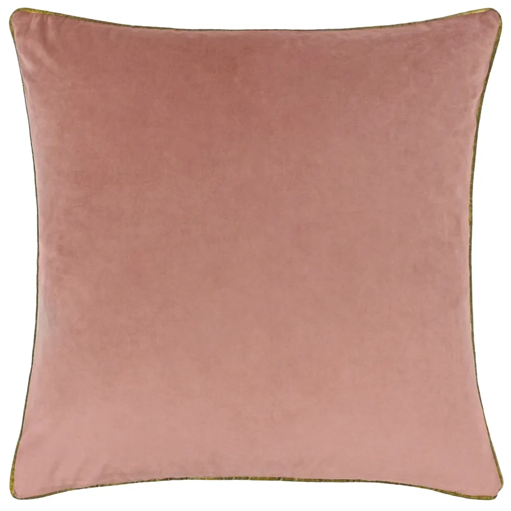 Meridian Velvet Cushion Blush/Gold