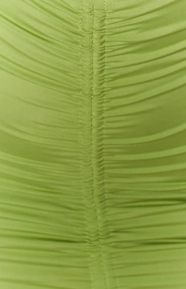 Mia Cross Neck Dress Green