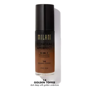 MILANI - Conceal   Perfect 2-In-1 Foundation Concealer Toffee - 1 fl oz (30 ml)