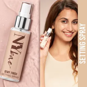 NY Bae Dewy Finish Setting Spray (30 ml) | For Normal to Dry Skin | Enriched with Hyaluronic Acid | Sets Makeup | Long lasting | Travel Friendly
