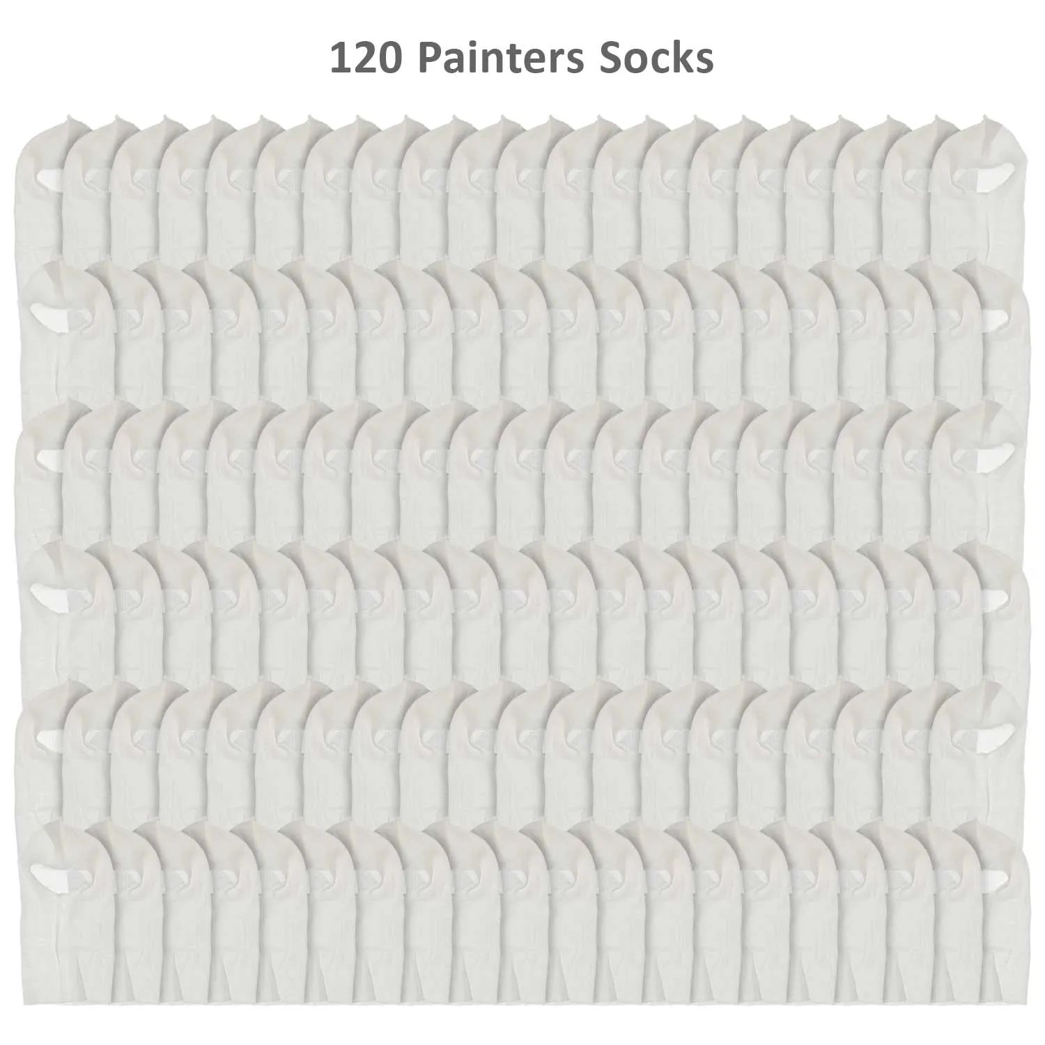Painters Spray Socks, Universal Fit (Case of 120) - Snug Soft Stretch Cotton Hood Mask - Protection from Paint Over-Spray, Sanding Dust, Dirt Debris