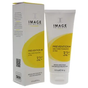 Prevention  Daily Matte Moisturizer Oil-Free SPF 32 by Image for Unisex - 3.2 oz Sunscreen