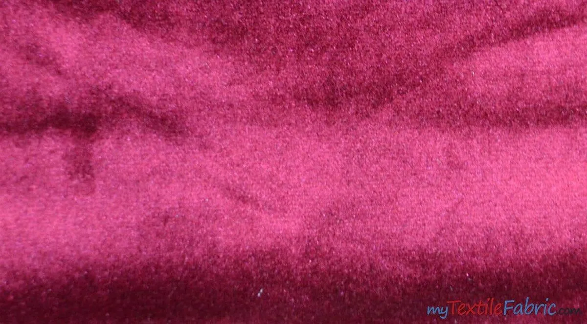 Royal Velvet Fabric | Soft and Plush Non Stretch Velvet Fabric | 60" Wide | Apparel, Decor, Drapery and Upholstery Weight | Multiple Colors | Wholesale Bolt |