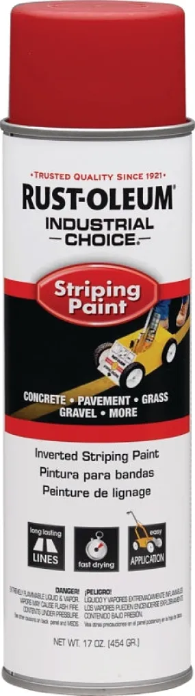 Rust-Oleum 1665838 Inverted Marking Spray Paint, Gloss, Red, 18 oz, Can :CAN: QUANTITY: 1