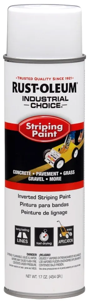 Rust-Oleum 1691838 Inverted Marking Spray Paint, Flat/Matte, White, 18 oz, Can :CAN: QUANTITY: 1