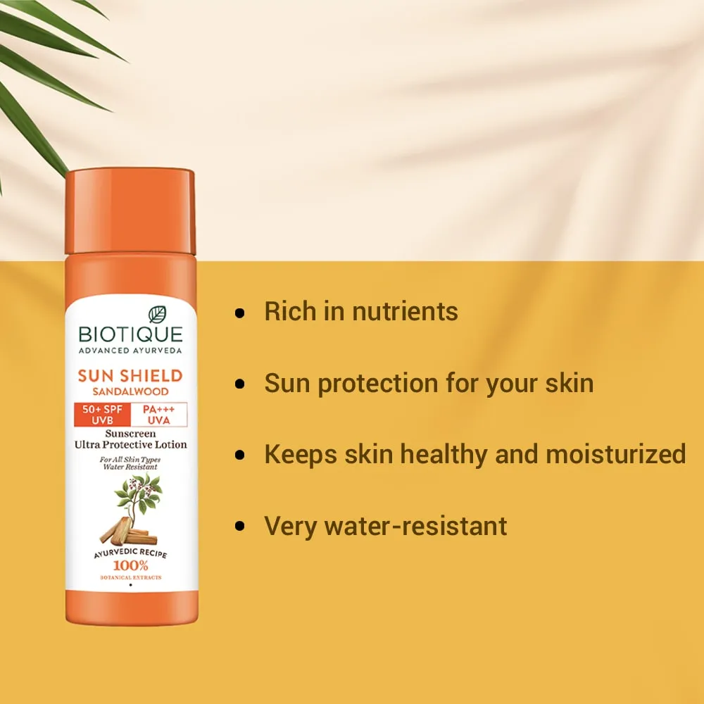 Sun Shield Sandalwood 50 Spf Sunscreen Lotion 120Ml