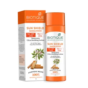 Sun Shield Sandalwood 50 Spf Sunscreen Lotion 120Ml