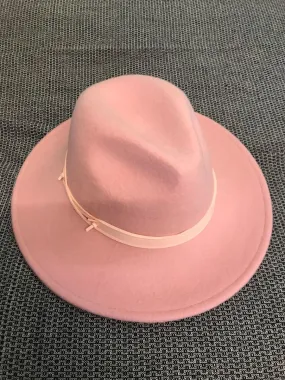 Sundaise SWH53 Rhianna 100% Wool Felt Panama Hat - Soft Blush