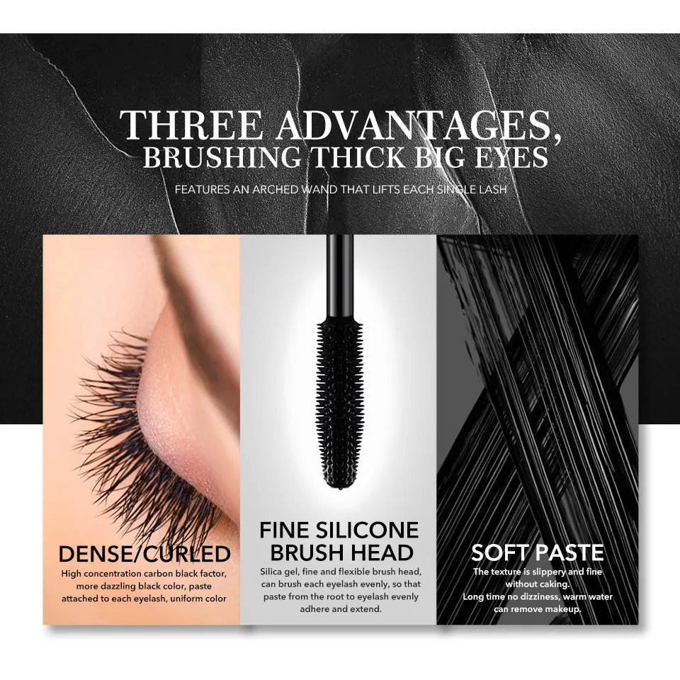 Waterproof Long Lasting 4D Silk Fiber Eyelash Mascara